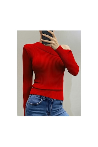 Flex Fashıon Yeni Sezon Omuz Detaylı Trend Triko Badi Kkırmızı - 738278902 Kırmızı - 738278902 Kırmızı