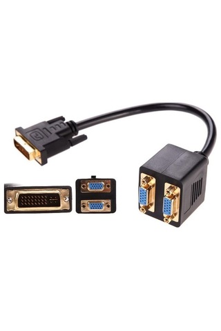 Dvi To 2x Vga Çevirici Çoklayıcı Splitter Kablosu
