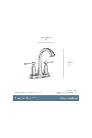 Moen 84092srn Ellicott 4 "lavabo Bataryası, Spot Dirençli Fırçala Diğer
