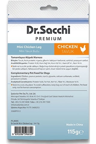 Dr.sacchi Premium Mini Tavuk Butlu Tahılsız Köpek Ödülü 115 Gr 109-30004.01