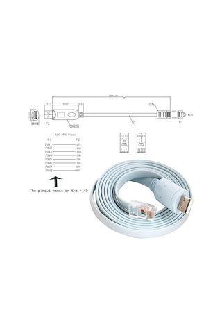 Usb 2.0 To Rj45 Cisco Konsol Kablo Ftdı Ft232rl Chipseli Cisco Uyumlu Kablo