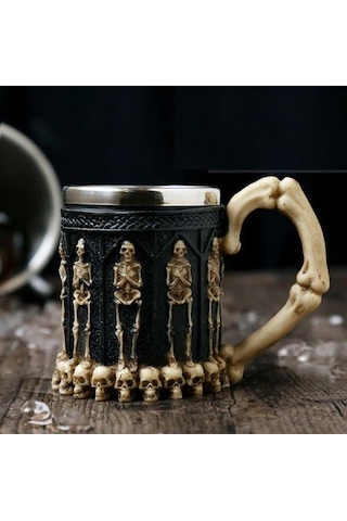 Kuru Kafa İskelet Tasarım Kupa Bardak