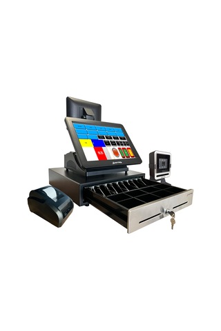 Mıcroser P14 Çift Ekran 15" + 9 " Barkod Sistemi Metal Çekmece