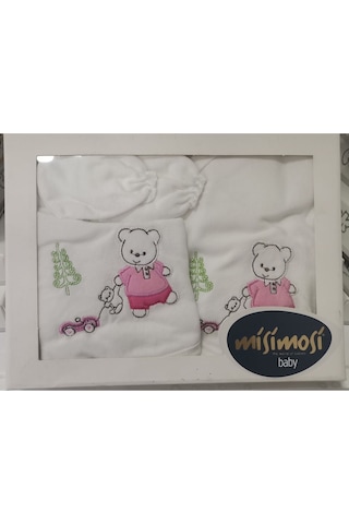 Missimosi Bebekayıpembe 5 Li Zıbın Seti Hastane Çıkışı Pamuklu Pembe