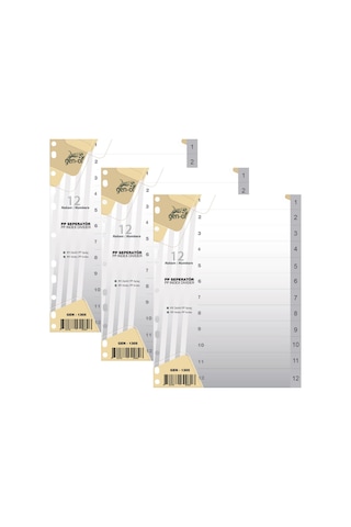 Gen Of Ayraç Seperatör 1 12 Rakamlı 3 Adet Gen 1305