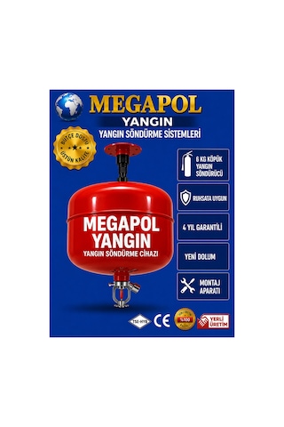 6 Kg Tavan Tipi Springli Tayfun Söndürme, Springli Yangın Söndürme, Spring Yangın Söndürücü, Springli Yangın Tüpü