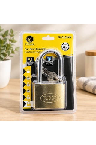Uzun Kancalı 63mm Sarı Asma Kilit Diğer
