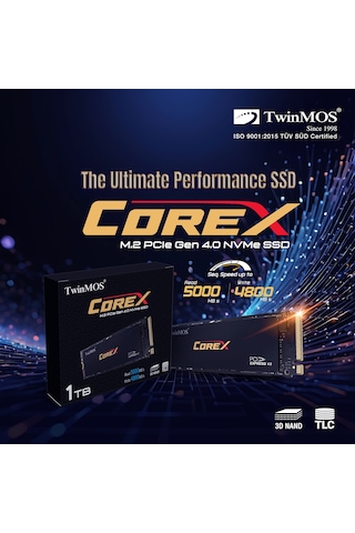 Twinmos 1tb Corex Nvme Gen4 M.2 Ssd 5000mb Okuma / 4800mb Yazma Nvcx1tbg42280