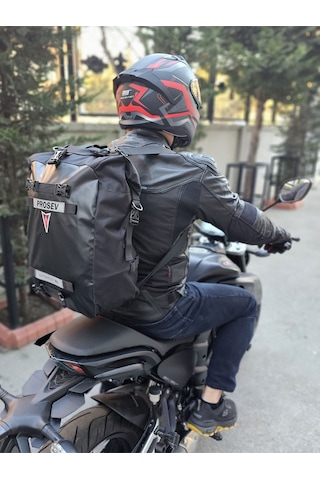 Motosiklet Lüx Sırt Çantası,arka Ve Yan Çanta Olma Özellikli Waterproof Motor Touring Çanta 30 Lt Renkli