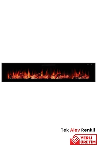 Masta 200 Elektrikli Şömine - Isıtıcısız, Cam Çerçeveli, Tek Renk