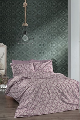 Maki Pamuklu Lila Oryantal 200x220 Cm Çift Kişilik Nevresim Seti Lila