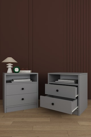Asra Trend Yatak Odası Takımı 5 Parça %100 Mdf Gardırop Şifonyer Makyaj Masası Komodin Ytk02