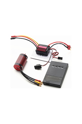 Xiyyadms Gtskytenrc 3200kv Fırçasız Motor Ve 35a Esc Seti, Programlama Kartı Dahil Siyah