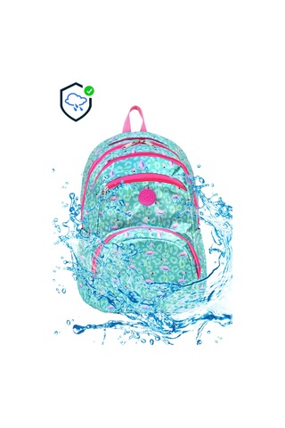 Miço Kids Kız Çocuk Animal Desenli Okul Sırt Çantası Turkuaz