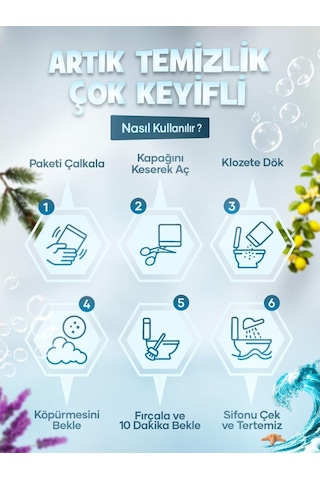 Funeco Okyanus Ferahlığı - Avantajlı Paket - 2 Kutu - 8 Paket - Tuvalet Klozet Temizleyici, Aktif Köpüklü