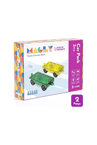 Magly Magnetic Cars Manyetik Araç Oyun Seti - Manyetik Yapı Blokları Araba Eklentisi