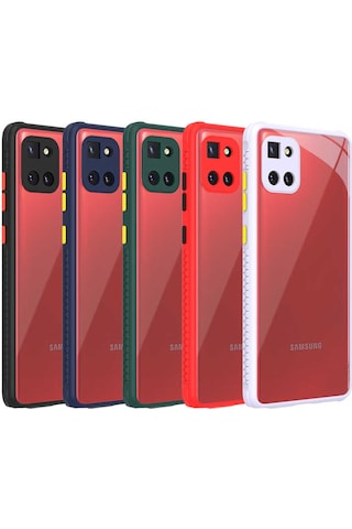 Samsung Uyumlu Galaxy A81 Note 10 Lite Kılıf Zore Kaff Kapak Lacivert
