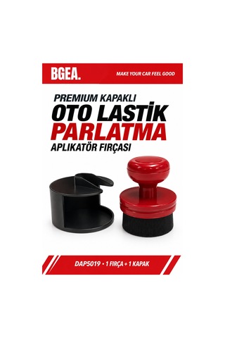 Bgea Premium Kapaklı Oto Lastik Parlatma Aplikatör Fırçası