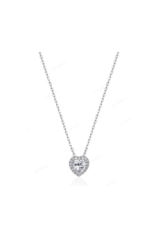 Swarovski Kalp Gümüş Takı Seti