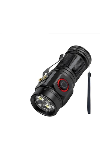 Cevval Ld14 15w Metal Gövdeli 5 Modlu Şarjlı Mini El Cep Feneri Siyah