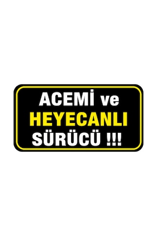 Mega Oto Market Acemi Şoför - Acemi Sürücü Magneti Tak Çıkar Manyetik Araba Bagaj Uyarı Levhası - Acemi Ve Heyecanlı Sürücü