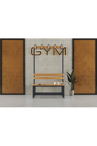 Ayakkabılıklı 4 Ayaklı Çift Taraflı Bank, 10 Kanca, 100x85x170 Cm, Sporbankı