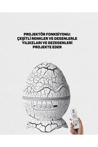 Döner Projektör Lamba Usb Girişli Uczzzdinazoryumurta-7
