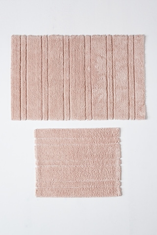 Doquhome Pera Banyo Paspası Pudra 60x100cm Pudra