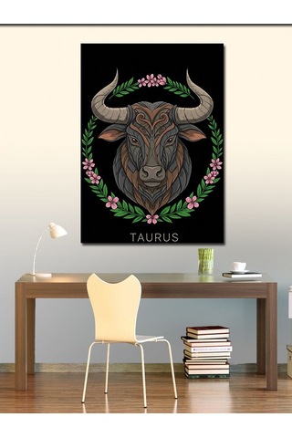 Kanvas Tablo Boğa Burcu Deseni 50cmx70cm