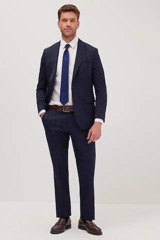 Tudors Erkek Slim Fit Mono Yaka Likralı Esnek Kumaş Lacivert Takım Elbise-41315 Lacivert