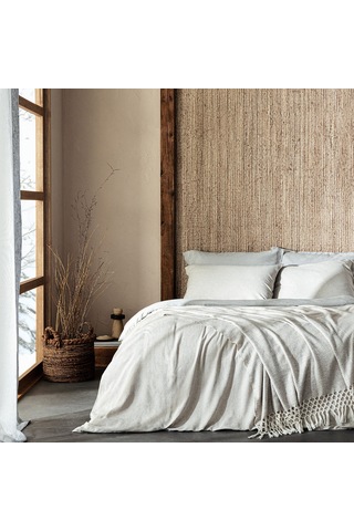 Morıan Bambu Çift Kişilik Nevresim Seti 200x220 Cm Natural