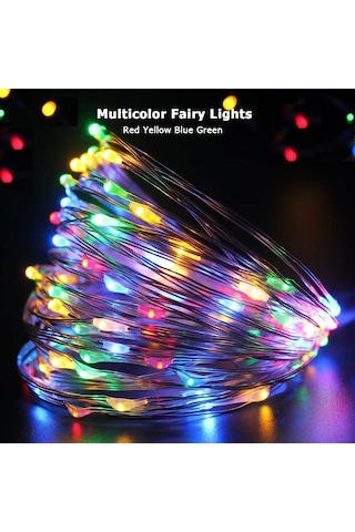 Padalink Güneş Enerjili Bahçe Işığı - 10m 100led Çok Renkli, Ip65 Su Geçirmez, 8 Modlu, 600mah Pil, Bahçe/patio/parti Dekorasyonu Gümüş