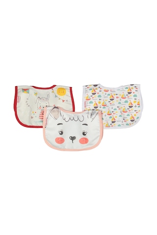 Çift Katlı Çıtçıtlı Su Geçirmez Bebek Mama Ve Salya Önlük 3 Adet Stl5139