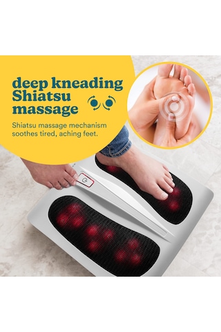 Homedics Shiatsu Elektrikli Ayak Masajı - 18 Masaj Başlığı Dahil Ayak Masajı, Sağlıklı Yaşam Isı Fonksiyonlu Derin Ayak Bakımı - Yorgun Ayaklar Ve Bacaklar İçin Daha Fazla Canlılık - Beyaz