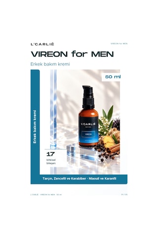 L'carlıe Vireon For Men Erkek Bakım Kremi 50 Ml