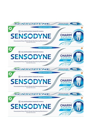 Sensodyne Onarım & Koruma Naneli Diş Macunu 4 x 75 ML