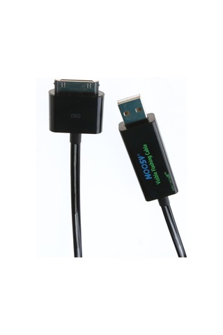 Teltree İphone Uyumlu/İpad Uyumlu Uyumlu/ipod İçin Siyah Mavi Işıklı Şarj Ve Veri Kablosu - El Teknolojisi İle Parlar, Tam Şarjta Işığı Kapatır 80cm