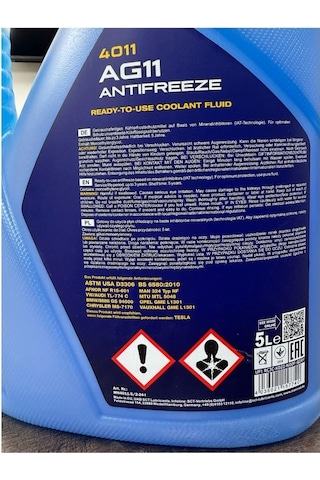 2025 Üretimli Mannol Yüksek Performanslı Donmayan Formül Hazır Kullanım Mavi Antifriz 5l -40 +125 C Mavi