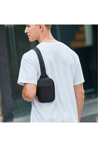 Erkek Göğüs Çantası, Omuz Askılı Çanta, Küçük Askılı Çanta Siyah