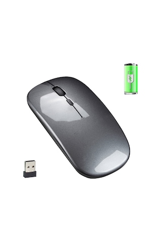 Geeksen Kablosuz Şarj Edilebilir Sessiz Ofis Faresi - 2.4g, 10m Menzil, 150 Saat Çalışma Optik