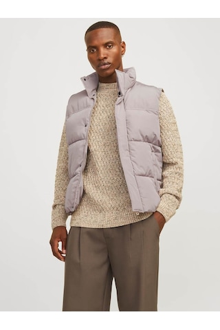 Jack & Jones Erkek Yelek Bej 12256981jjebradley Bodywarmer Sn 25kw21000489 W21204