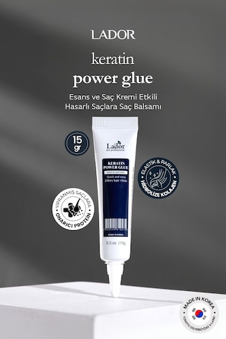 Lador Yoğunlaştırılmış Keratin İçeren Onarıcı Saç Kremi LADOR Keratin Power Glue 15g