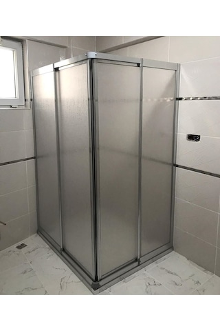 Nokta Duşakabin 80 x 85 Teknesiz Mika Plastik Cam Duşakabin Nd409 Şeffaf