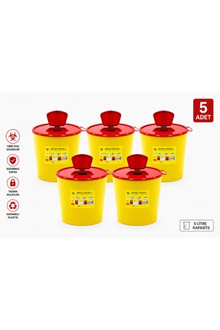 5 Lt Tıbbbi Atık Kutusu 5 Adet