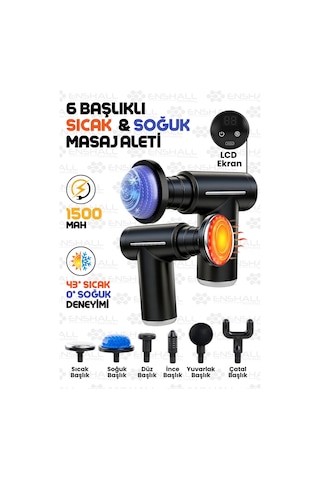 Enshall Md-9000 Soğuk Sıcak 6 Başlıklı Masaj Tabancası