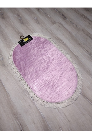 Yamalı Home Eva K1002 Fuşya 2'Li Klozet Takımı Oval Banyo Paspası Fuşya