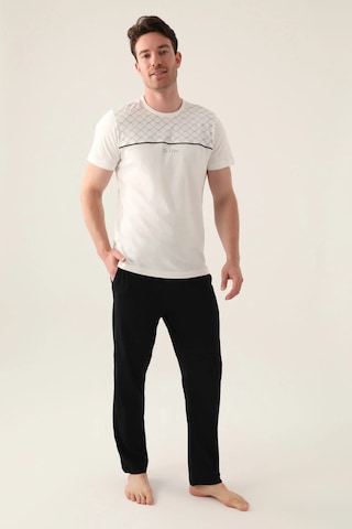 Arnetta 3010 Kısa Kol Erkek Pijama Takım Krem V1 Krem