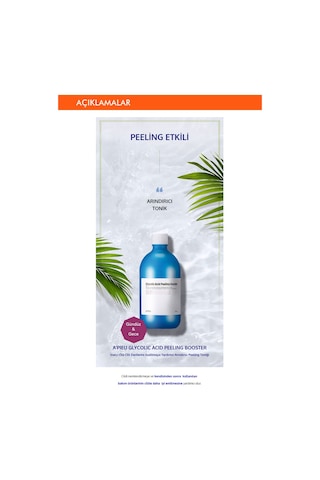 Missha A'PIEU Glycolic Acid Peeling Booster Glikolik Asit İçeren Peeling Etkili Tonik 120 ML