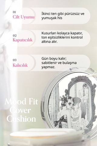 Perıpera Mood Fit Cover Cushion Spf50+pa++++ 01 Pure Fit