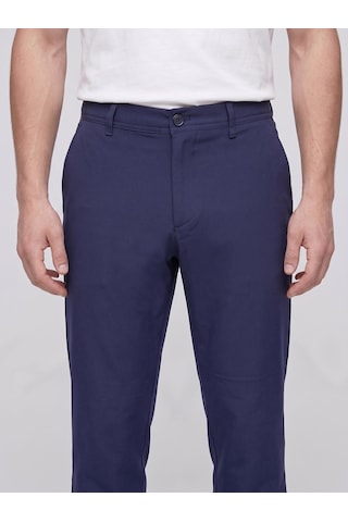 Plus Scorpion Erkek Yazlık Bağcıklı Kumaş Pantolon Slim Fit Rahat Kesim Günlük Pantolon Lacivert